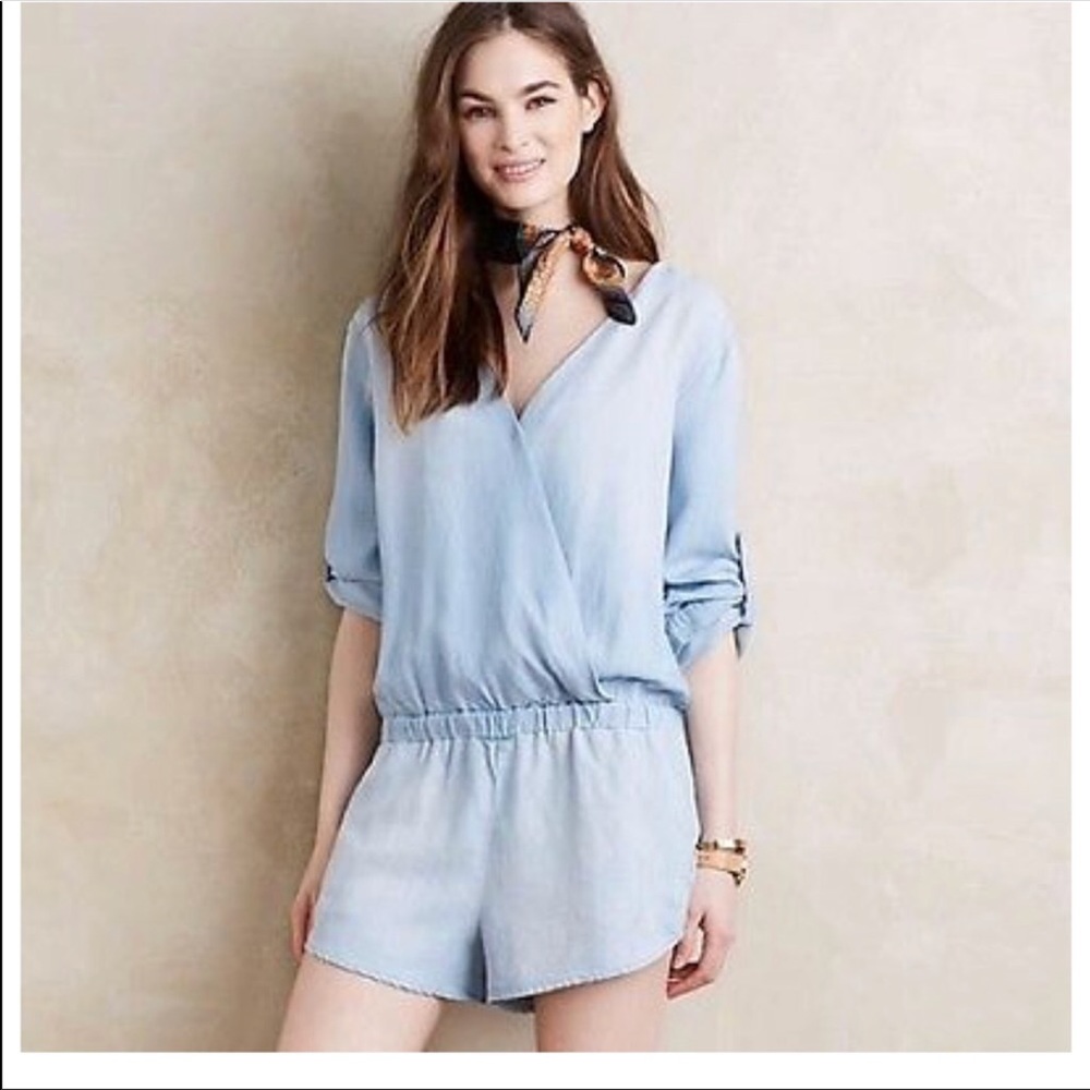 Cloth and Stone Chambray Romper.